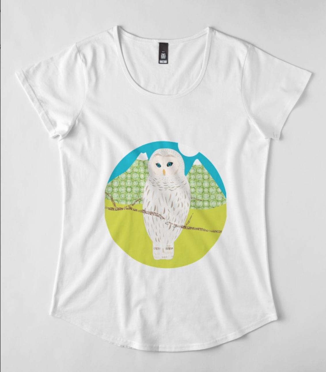 Tshirt "Blanche, la chouette" by Rosa Lee Design
